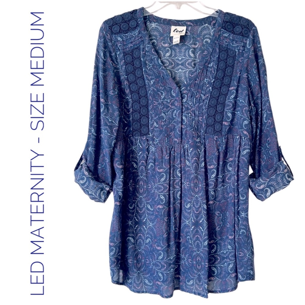 ✨EUC✨ Luxe Essentials Apparel Maternity Blouse, Size Medium